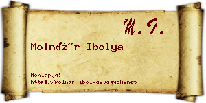 Molnár Ibolya névjegykártya
