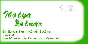 ibolya molnar business card